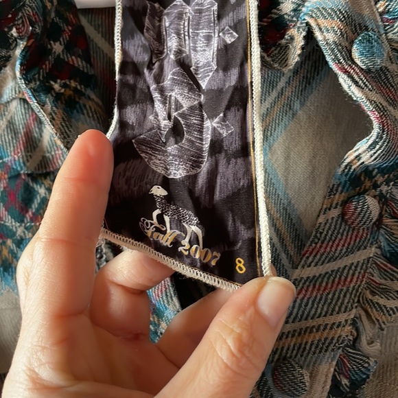 LAMB Gwen Stefani vtg 2007 tartan plaid ruffle dress sz6/8 - Picture 4 of 6